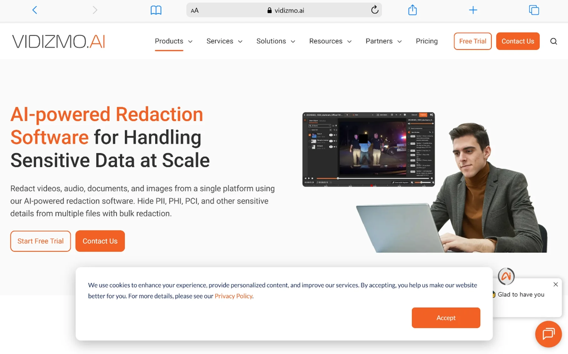 10 Best Audio Redaction Software in 2026 (Tested Picks by Use Case) 2 Macbook Air vidizmo.ai - Softwarecosmos.com