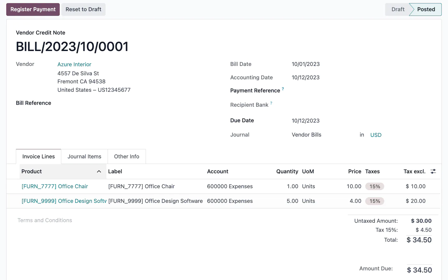 Odoo Accounting Software