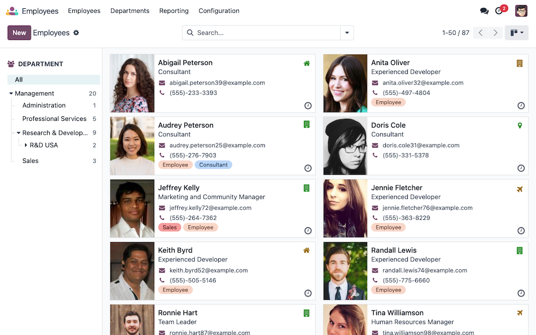 Odoo Human Resource Management Software - Softwarecosmos.com