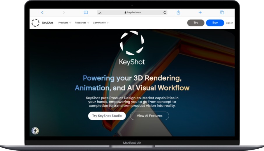 10 Best 3D Rendering Software in 2025 62 Macbook Air www.keyshot.com - Softwarecosmos.com