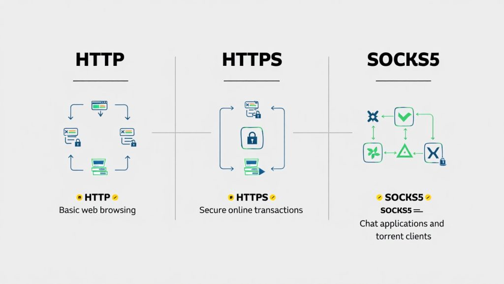 { Types Of Proxies Explained: HTTP, HTTPS, And SOCKS5
