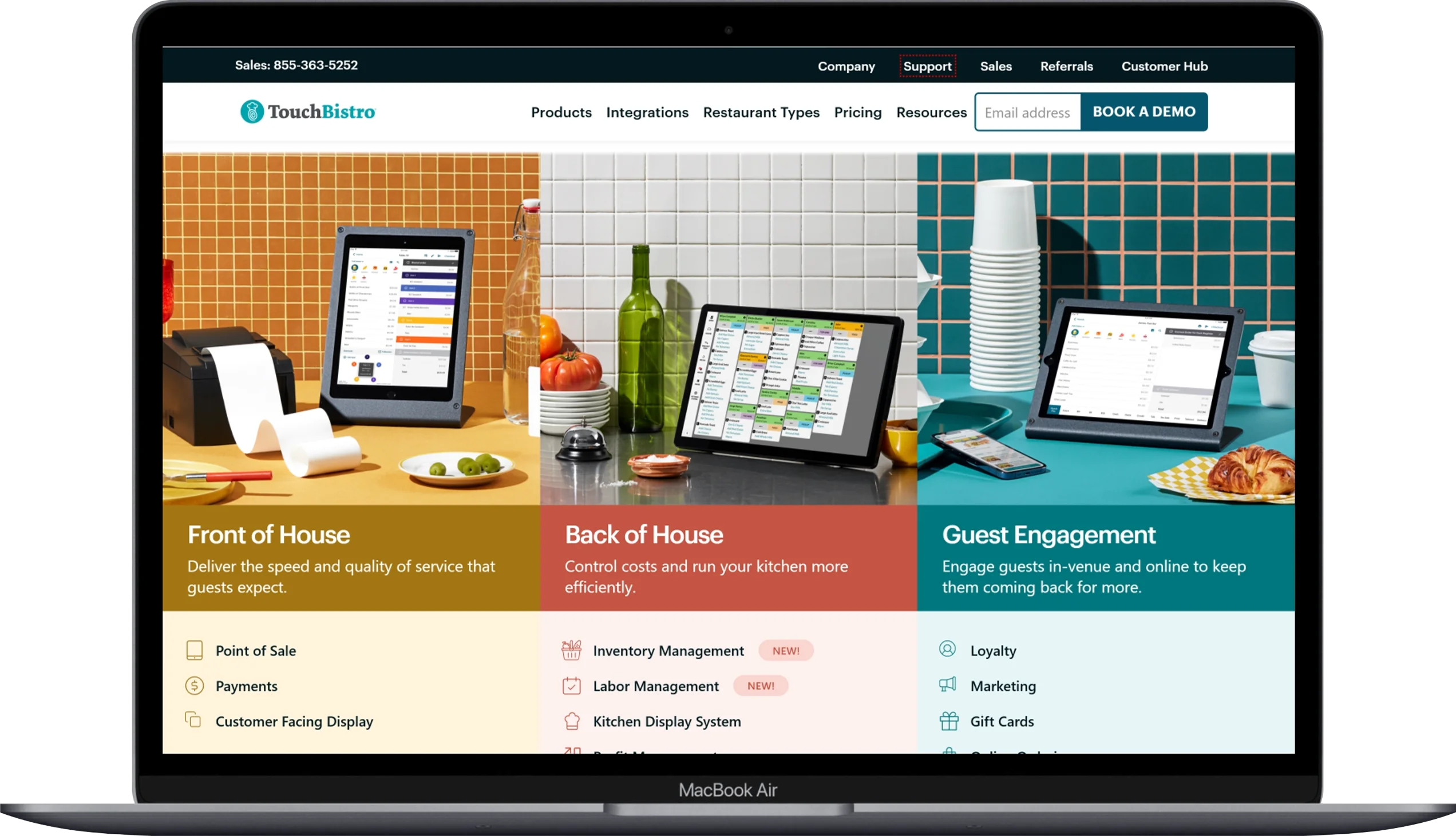 10 Best Software for Small Restaurant Management in 2026 4 Macbook Air www.touchbistro.com - Softwarecosmos.com