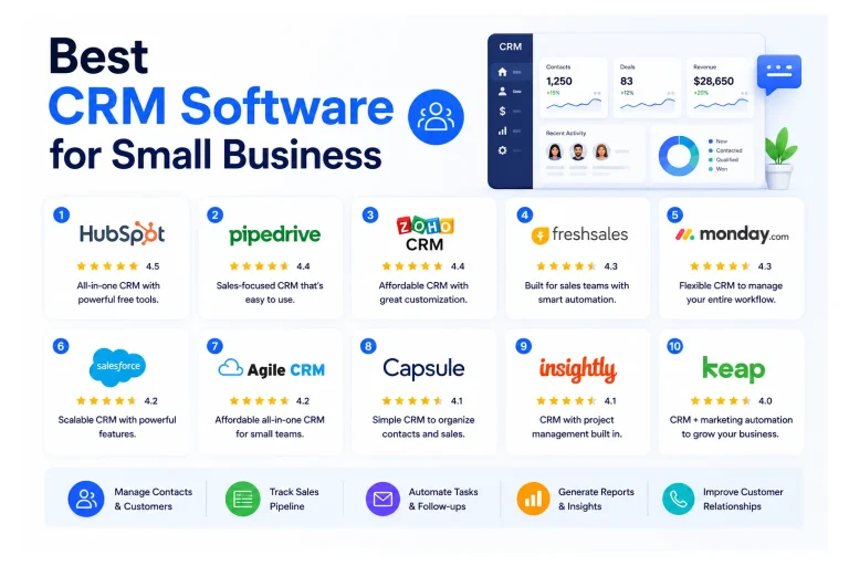 13 Best CRM Software for Small Business in 2026
