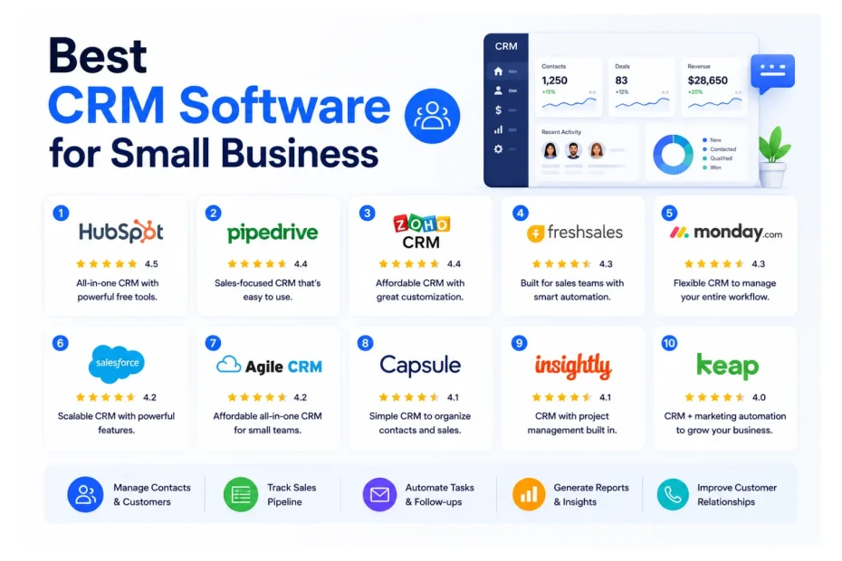 13 Best CRM Software for Small Business in 2026