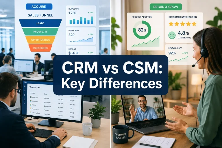 CRM vs CSM: Key Differences, Benefits, and Which One Your Business Needs