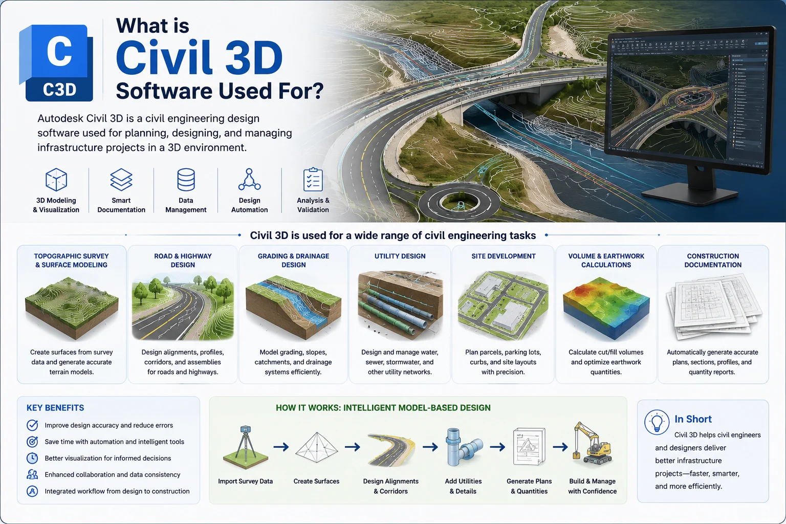 Civil 3D Software: Your Complete Guide to Modern Engineering Design 2 What is Civil 3D Software Used For - Softwarecosmos.com