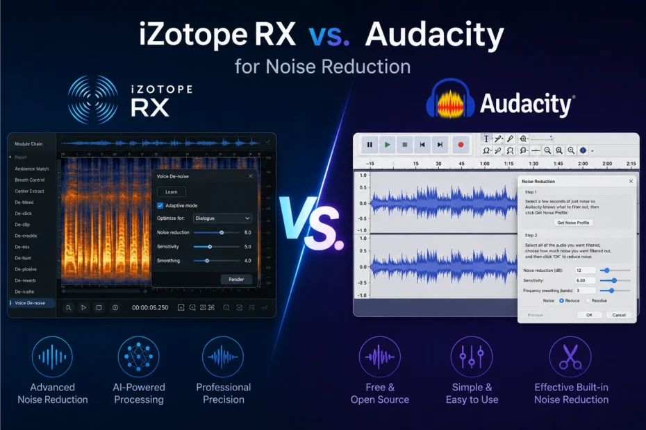 iZotope RX vs. Audacity for Noise Reduction - Softwarecosmos.com